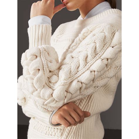 burberry white cashmere sweater|burberry cashmere sweater women's.